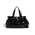 VINO NOIR - Oil Wax Leather Crossbody Bag