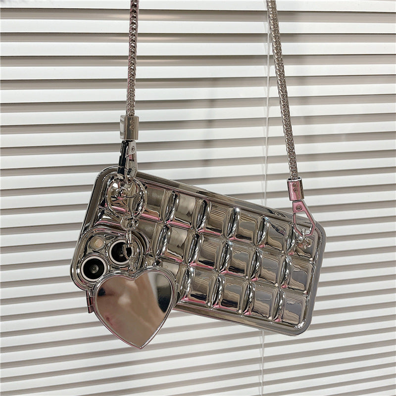 SILVER HEART - iPhone Case & Heart-Shaped Mirror